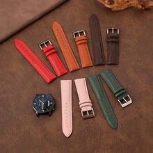 Lychee Grain PU Leather Replacement Wristwatch Band 18mm 20mm 22mm Soft Business Watch Strap Women Men Watchband - Mouldless - View 3