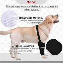 Medium To Large Dog Post-Surgery Recovery Protective Suit, Gray XL, With Elastic Band Front Leg Sleeves, Soft Elbow Support, Elizabeth Collar Alternative, Prevents Licking Leg Wounds, Enhanced Support, Suitable For Injuries And Hip Dysplasia - Multicolor - View 6