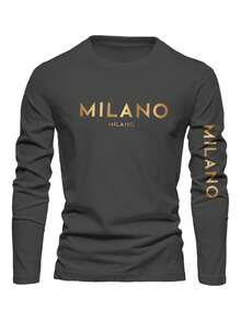 SU ER 3pcs/Pack Men's Printed Long Sleeve T-Shirts - Multicolor - View 5