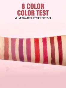 HANDAIYAN Easy-To-Apply Velvet Matte Lipstick Set: Elegant Moisturizing Lipstick – Perfect For Valentine's Day, Music Festivals, Spring/Summer Essentials, Vacations And Bachelor Parties - Multicolor - View 3
