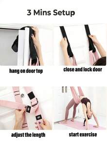 Leg Stretcher Strap, Backbend Training Belt With Door Anchor, Flexibility Trainer Stretching Equipment Assist Stretch Strap For Fitness Gymnastics Dance Aerial Yoga Ballet - Multicolor - View 8