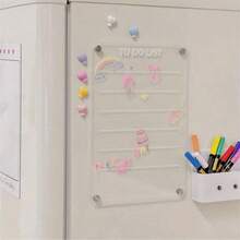 1pc Transparent Acrylic Magnetic Message Board, Erasable Weekly Planner/To-Do List Fridge Magnet, Suitable For Home And Office (+1 Whiteboard Marker), Best Gift For Birthday And Graduation - Message Board - View 4