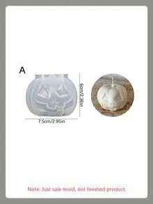 1PC Pumpkin Silicone Mold With Facial Expressions, Creative DIY Angry / Smirking Pumpkin Aromatherapy Candles Mold, Crafts Casting Molds, Holiday Home Decor & Gifts Ornament Epoxy Resin Mold, Art Decoration Plaster Mould, Autumn Halloween Decor Mold - 01-straight-eared Rabbit Tray Silicone Mold - View 14