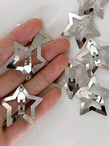 60/30/10-Piece Star Hair Clip Set – A Y2K Fashion Essential. These Stylish Star-Shaped Clips Make It Easy To Create Both Sweet And Androgynous Hairstyles; A Must-Have Accessory Set For Outings And The Back-To-School Season. - One Size Fits All - View 8