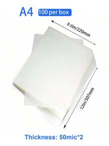 Thermal Laminating Pouches Multi-Size A4 A5 7" 6" 5" 3" 50/100Pcs Clear Protective Film For Photo & Document - Plastic Film - View 21