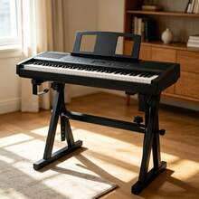 Soporte para teclado tipo Z. Soporte ajustable para piano digital. Soporte para teclado musical de alta resistencia. - Negro - Ver 3