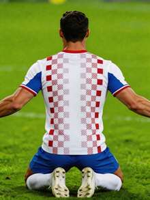 Croatia World Cup Men's & Youth Soccer Jersey, Round Neck Comfortable Sports Top, Red, Autumn Style - Red - View 11