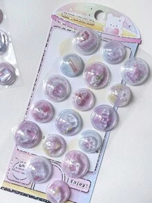 Q-Lia 3D Embossed Sticker With Full Capsule Attachment, Cute Pet Decoration, Crystal Paint, Girls' Phone Case - Multicolor - View 12