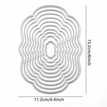 1件裝 Elements 波浪邊橢圓圓形正方形相框金屬切割模具 拼貼簿壓花模版 模切 專輯卡片製作 手工禮品卡藝術裝飾 手作禮物 - Metal Cutting Dies - 查看 27