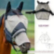 Horse Fly With Nose Cover And Ears, Breathable Mesh Equine Fly, Extended Nose Pasture Tack Trail Riding - Pony - View 9