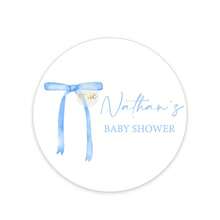 UNICCUT Personalized Coquette Pink Bow Water Bottle Labels, Pink And Blue Bow Labels, Birthday Baptism Welcome Party Decorations, Soft Pastel Ribbon Decor - Multicolor - View 9