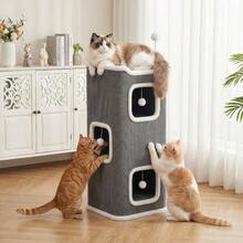 Heavy Duty Durable Cat Tree, Multi-Level Activity Cat Tree, Cozy Condo Plush Bed Cat Tree, Modern Cat Tree For Living Room Bedroom Indoor Cats - Three-layer Cat Bed - View 1