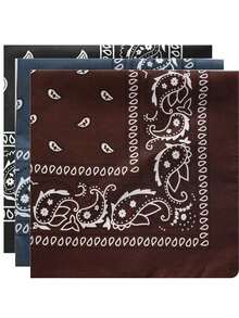 1pc/3pcs Vibrant Paisley Pattern Square Outdoor Sports Headscarf, Unisex, Breathable Fabric, Moisture-Wicking Quick-Drying, Suitable For Running, Cycling And Fitness Enthusiasts - Cashew Flower Headband - View 13
