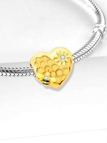 1pc Fashionable Honeycomb Heart Beaded Necklace, Suitable For Women Bracelet Wristband DIY Jewelry Making And Daily Decoration, Girls Accessory - Beads 1 - View 6