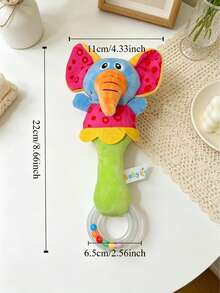 BBSKY 1pc Unisex Baby Bell Soothing Toy, Built-In Bell, Colorful Beads, Infant Grip Training Toy, Suitable As Newborn Gift - Multicolor - View 3