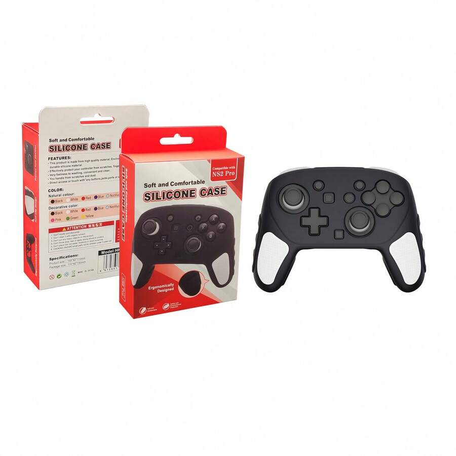 Compatible With Switch 2 Pro Controller, Dual-Color Thickened Controller Protective Case, Anti-Drop Anti-Slip Anti-Scratch Anti-Sweat, Enhanced Gaming Control Feel, Color Box Packaging - View 1