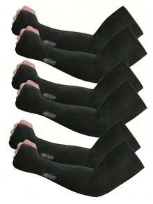 1/3pcs Unisex Sun Protection Cooling Arm Sleeve Set. Compression Arm Sleeves Suitable For Football, Golf And Volleyball Sports. UV Protection. Can Cover Tattoos. Also Suitable For Gardening And Other Activities. - Multicolor - View 5
