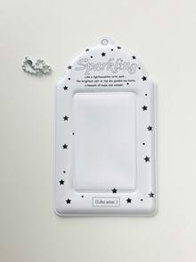 1 pieza Portatarjetas de PVC 2D, diseño de patrón de manzana & fresa, adecuado para estudiantes para almacenar tarjetas de comida, visualización de doble cara - Multicolor - Ver 15