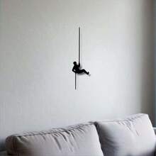 HELLOYOUNG A Metal Wall Decor Depicting A Person Climbing A Rope - A Great Choice For Adventure Enthusiasts! Perfect For Display In Men's Private Spaces, Game Rooms, And Also A Unique Gift For People Who Love Outdoor Activities. - 40 cm / 16 Inches - View 5