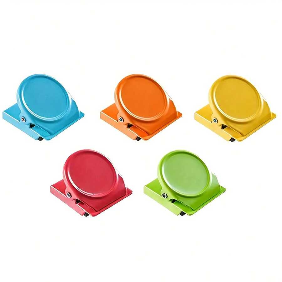 2/1sets Fridge Clips - Multifunctional Colorful File Organizer, Suitable For Home And Kitchen Scenes, Perfect Christmas Gift Choice, Candy Color Magnetic Clips, Memo Clips, Colorful Stationery Clips, Magnetic Metal Small Clips, Multifunctional Magnetic Photo Clips - A - View 1