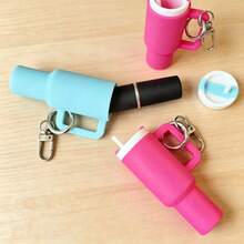 1pc Multicolor Popular Ice Cup Keychain, Key Ring Pendant, Can Hold Lipstick, Backpack Charm, Bag Charm, School Bag Charm, Water Bottle Charm, Can Hold Perfume, Lipstick Small Pendant, For Daily Use - Multicolor - View 3