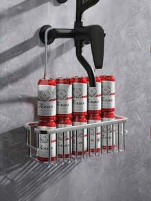 1pc - Bathroom Hanging Storage Rack/Basket - Suitable For Organizing Shampoo, Body Wash And Other Toiletries, Essential Bathroom Accessory, Applicable For Bathroom, Kitchen, Sink, Outdoor Sink. Back To School Essential - Multicolor - View 1