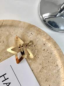 5/10/30/50pcs Colorful Shiny Star Hair Clips, Girls Hip-Hop Personalized Design Hair Accessories, Sweet Cool Fashion Party Hair Clips - Gold - View 4