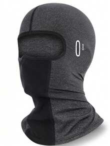 1pc Cycling Headwear With Glasses Hole, Summer Breathable Comfortable Style, Moisture-Wicking, Sun Protection Quick-Dry Cycling Face Mask Headwear - Black - View 8