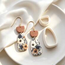 Minimalist Polymer Clay Mold Cutter, Spring/Summer Theme Art Earring Making Tool, For Earrings, Brooches, Pendants, High Precision Soft Ceramic Mold Cutter, Suitable For DIY Art Clay Earring Creation Tool - White - View 4
