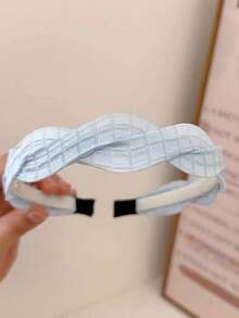 3pcs Girls French Style Fresh Solid Color Versatile Toothed Braided Non-Slip Hairbands - Multicolor - View 3