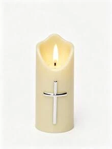 10cm, 12.5cm, 15cm Hot-Selling 3 PiecesLED Electronic Candle Lights, European And American Church Prayer Lights, Halloween Decoration Lights Suitable For Multiple Scene Arrangements - White Ambient Lighting - View 5