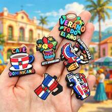 22 Buah Gantungan Sepatu Bertema Puerto Rico - Aksesoris DIY Kreatif Kartun - Dekorasi - Hadiah Pesta Ulang Tahun dan Liburan - MultiWarna - View 8