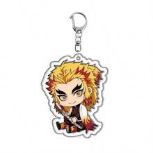 KIMETSU NO YAIBA 1 Set 8pcs Double Layer Acrylic Keychain Pendant, Doll Series Clear And Cute Pattern, Acrylic Surface With Protective Film, High Quality, Suitable As Pendant, Multiple Styles Available - Multicolor - View 22
