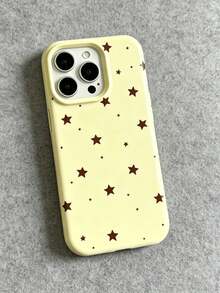 Vintage Black Brown Pentagram Pattern Phone Case, Matte Anti-Drop, Compatible With IPhone 17 Pro Max/17/16 Pro Max/15/14/12 Pro/13 Pro Max/11/Pro Max, Full Coverage Protective Soft Shell For Men And Women - Yellow - View 2