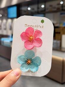 10 piezas de pinzas para el cabello con flores de tela de unicolor tipo macaron, pinza de cocodrilo con agarre firme y antideslizante, para trenzado, peinado semirecogido, decoración, viaje a la playa, uso diario, accesorio para el cabello fresco y femenino - Verde - Ver 11
