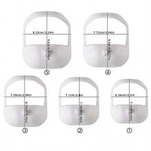 Goatee Beard Styling Template, Beard Styling Template, 5 Sizes 3-Piece Set - Multicolor - View 8