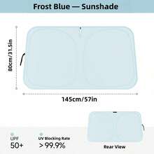 Aesthetic Portable Universal Car Windshield Sunshade, Efficient Sun Protection, Foldable Windshield Sunshade, Suitable For Most Vehicles, Easy To Store, Heat Insulation, Car Accessories, Travel Essential - Multicolor - View 15