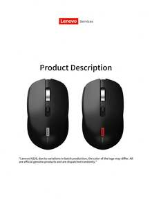 Lenovo N220 無線藍牙滑鼠 雙模連接 辦公滑鼠 低噪音靜音按鍵 250Hz快速響應 人體工學舒適握感 適用於 Windows PC 筆記型電腦 - 黑色 - 查看 6