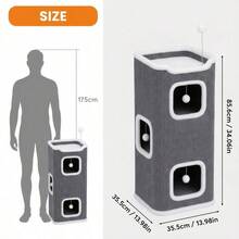 Heavy Duty Durable Cat Tree, Multi-Level Activity Cat Tree, Cozy Condo Plush Bed Cat Tree, Modern Cat Tree For Living Room Bedroom Indoor Cats - Three-layer Cat Bed - View 7