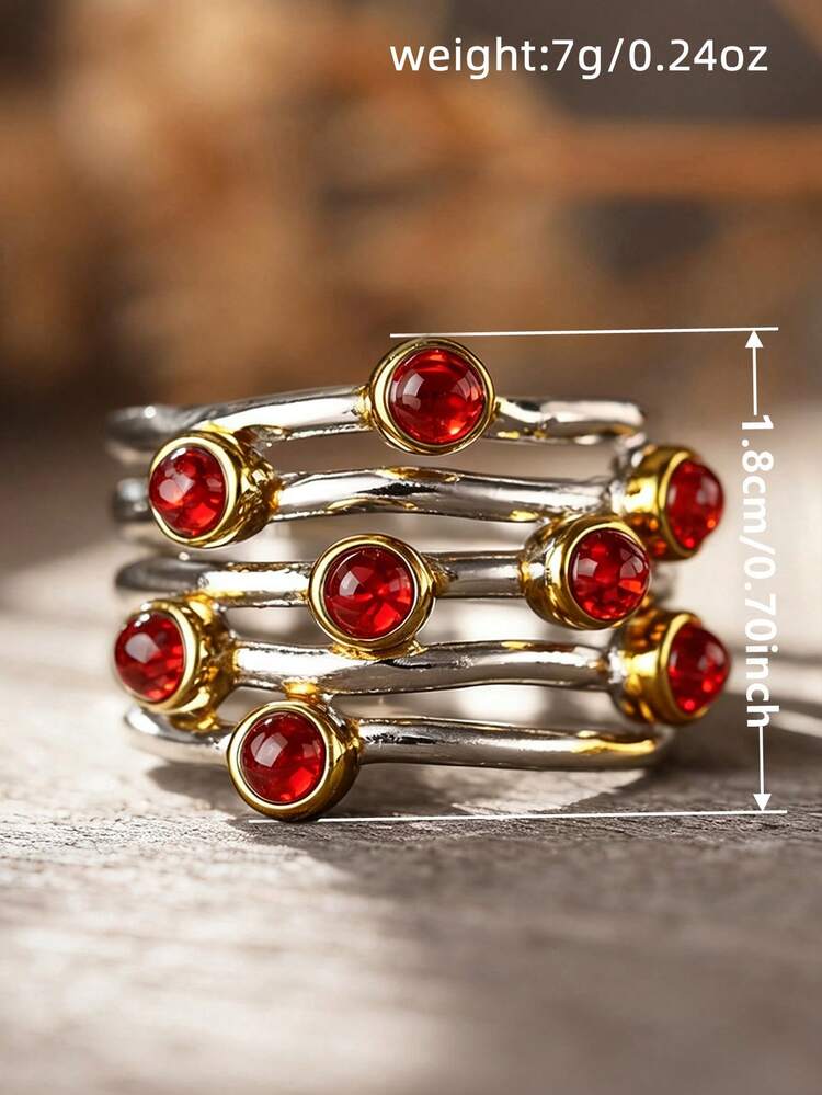 1pc Elegant Women's Ring, Suitable For Weddings, Engagements, Anniversaries, Parties, Valentine's Day And Other Occasions. - 2# - View 7