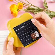 2 Pads 100 Sheets Minimalist Pure Black Sticky Notes, Self-Adhesive Solid Color Tearable Memo Pads, Simple Note Paper For School Office Planner Journal Scrapbook Daily Reminder Stationery Supplies School Supplies - 100Sheets - View 6