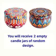 16pcs Random Mandala Pattern Empty Candle Tins, 2.5oz Portable Metal Candle Tins With Lids, DIY Candle Making Containers, Travel Storage Tins, Suitable For Storing Candles, Spices, Small Crafts And More - Mandala Pattern - View 15