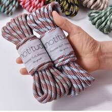 Cuerda de núcleo de poliéster trenzada de dos colores 6mm 5 metros, cuerda duradera para todo uso en exteriores para asegurar, mástil de bandera, columpio, uso marino - Multicolor - Ver 4