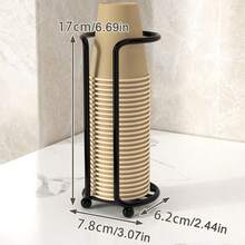 1pc Paper Cup Holder, Minimalist Paper Cup Holder, Multi-Functional Desktop Coffee/Tea Cup Storage Rack (Cups Not Included) - Multicolor - View 13