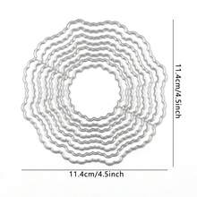 1件裝 Elements 波浪邊橢圓圓形正方形相框金屬切割模具 拼貼簿壓花模版 模切 專輯卡片製作 手工禮品卡藝術裝飾 手作禮物 - Metal Cutting Dies - 查看 12