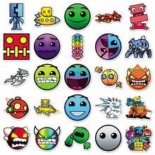 50Pcs Funny Geometry Dash Stickers Scrapbook Aesthetic Stickers Geometry Dash Game Decoration Merch Helmet Stickers Dirt Bike Stickers Vinyl Waterproof Stickers For Water Bottle,Computer,Laptop,Phone,Luggage,Notebook,Fridge - Multicolor - View 6
