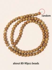 1 Untai Manik-manik Kayu Bulat Berbentuk Renda, Batu Akik dan Rhodonit Alami, Aksesori Lepas untuk Pembuatan Perhiasan, Gelang, Kalung, DIY 4 6 8 10mm - MultiWarna - View 18