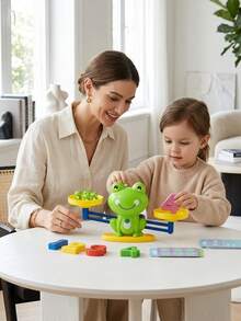 Random Frog Balancing Math Toy Set, Interactive Weight Stacking And Counting Game, Suitable For Kids, Logical Thinking And Intellectual Development, Girls Toy, Educational Counting And Weight Comparison Activities (Birthday/Christmas/Halloween Gift) - Multicolor - View 7