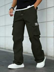 Men's Casual Summer Lightweight Cargo Pants Fashion Multi-Pocket Long Pants Sports Fall - Army Green - View 2