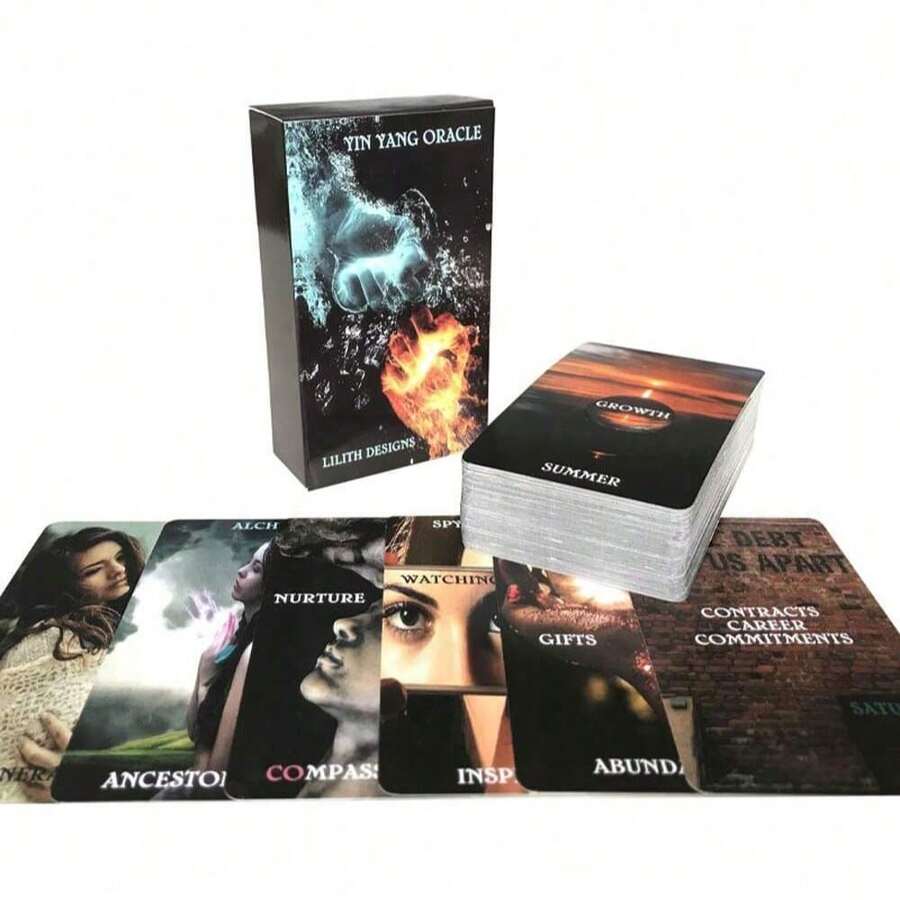 Bộ bài Tarot Oracle Âm Dương Hot, bài tiên tri bói toán vận mệnh, trò chơi gia đình tiệc tùng - Nhiều màu - Xem 1